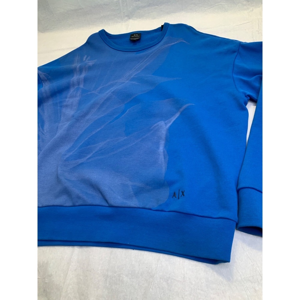 A|X ARMANI EXCHANGE Abstract-Print Organic-Cotton Men's Blend Sweatshirt sz M - Picture 5 of 13